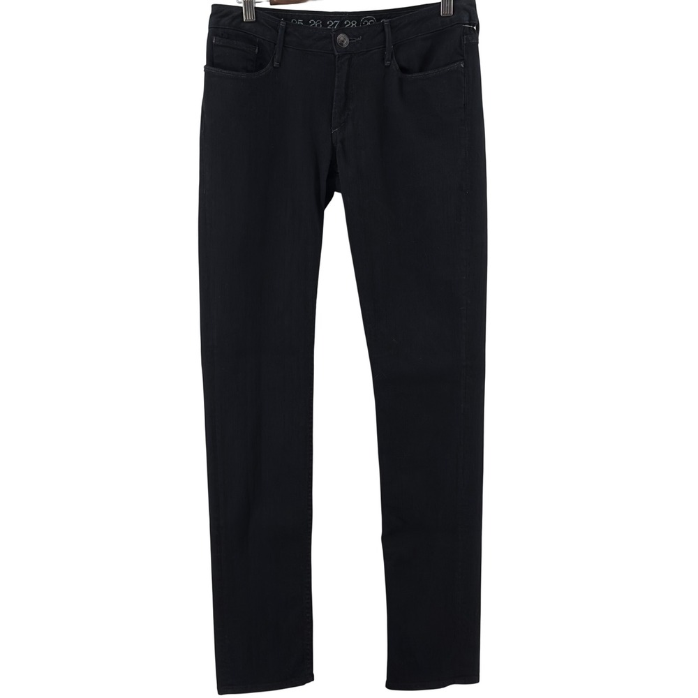 Earnest Sewn Womens Harlan.92 Solid Black Straight Leg Jeans Size 29